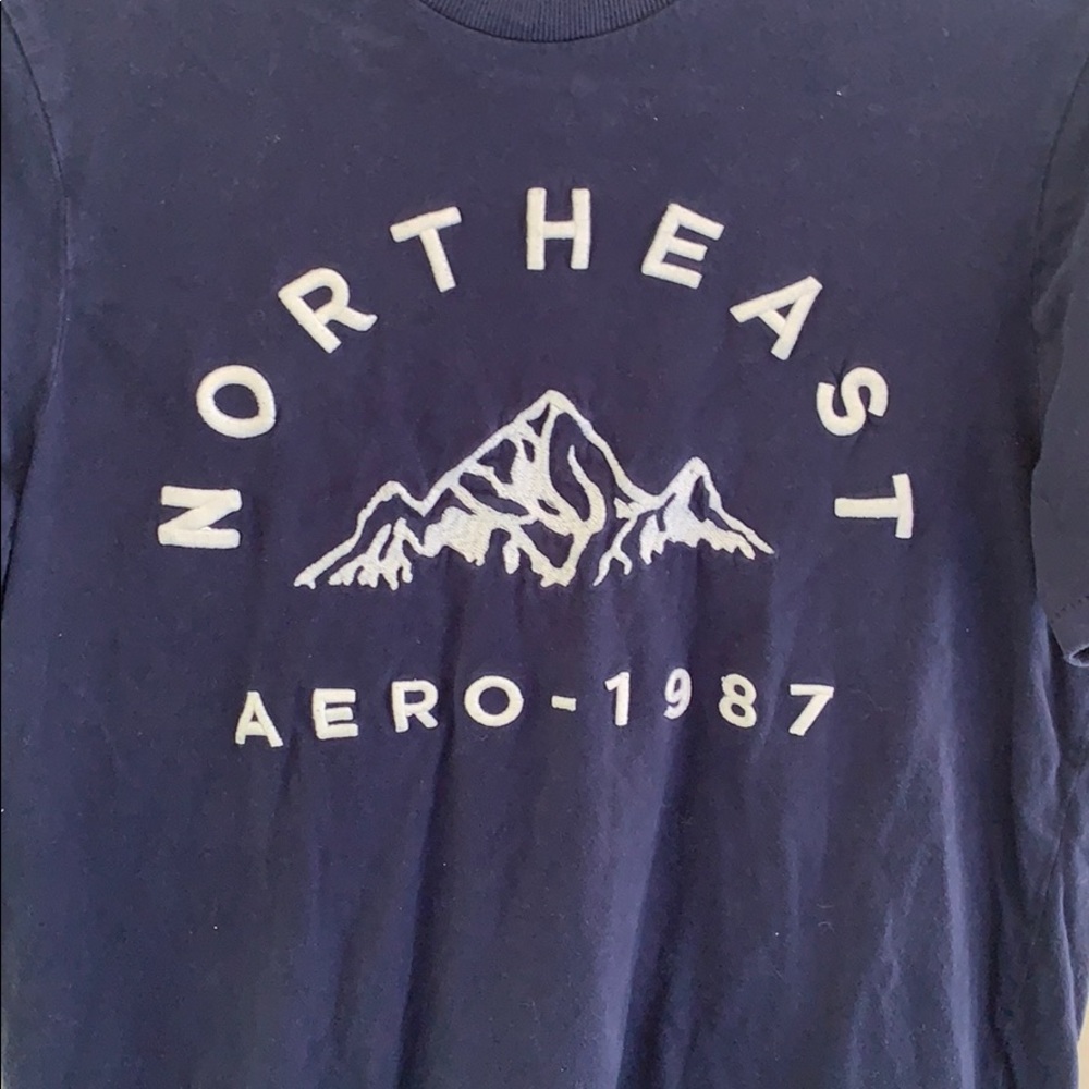 AEROPOSTALE Navy Blue/White Graphic Tee - Picture 2 of 5